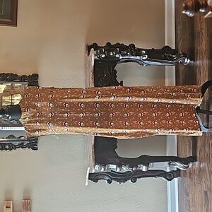 PREPPY TM ROUND NECK WOMAN MAXI DRESS BOTH SIDE SLIT ONE SIZE